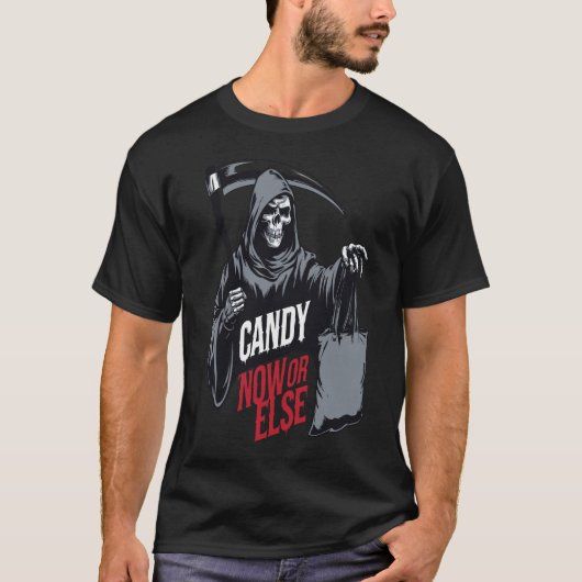 Grim Reaper-Trick or treat T-shirt (Voorkant)