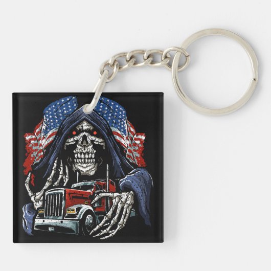 Grim Reaper Trucker Sleutelhanger (Achterkant)