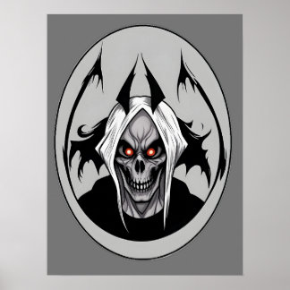 Grim Reaper van het Blazing Eyes Halloween Poster