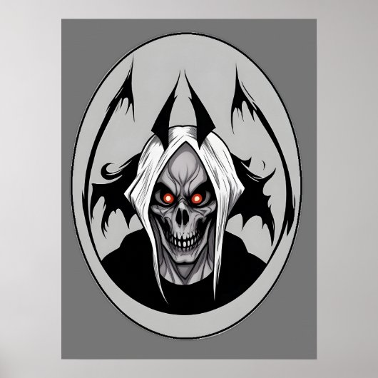 Grim Reaper van het Blazing Eyes Halloween Poster (Voorkant)