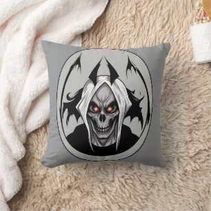 Grim Reaper van het Blazing Eyes Sierkussen