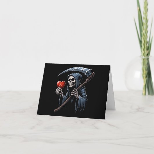 Grim Reaper van Valentijnsdag Feestdagen Kaart (Voorkant)