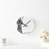 Grim Reaper Vector Sketch Ronde Klok (Huis)