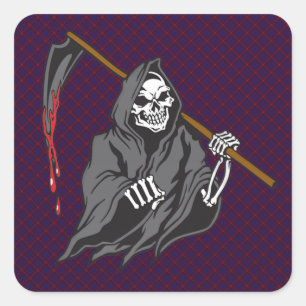 Grim Reaper Vierkante Sticker