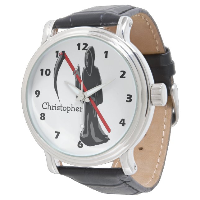 Grim Reaper Voeg gewoon een naam toe Horloge (Gekanteld)