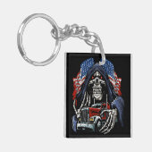Grim Reaper Vrachtwagenchauffeur Sleutelhanger (Voorkant Links)
