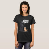 Grim Reaper vs Kat Grappige Kittenscherz T-shirt (Voorkant volledig)