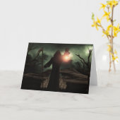 Grim Reaper-Wenskaart Kaart (Gele Bloem)