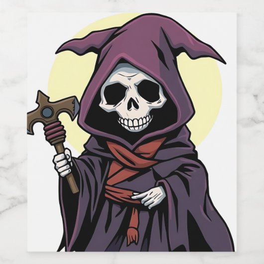 Grim Reaper Wijn Etiket (Enkel label)
