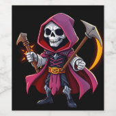 Grim Reaper wijnlabel Wijn Etiket (Enkel label)