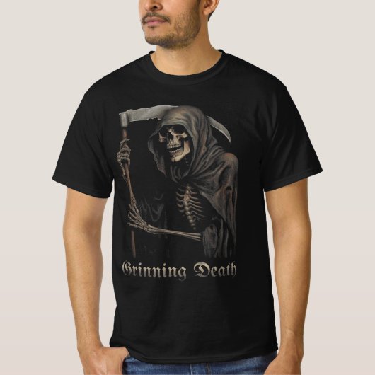 grim reaper with a scythe t-shirt (Voorkant)