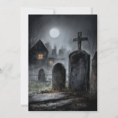 Grim Reaper with Cupcake Birthday Party Invitation Kaart (Achterkant)