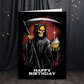Grim Reaper with Scythe Birthday Kaart