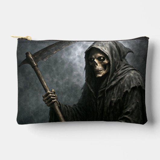 Grim Reaper Zippered Bag with Graveyard Design Etui (Voorkant)