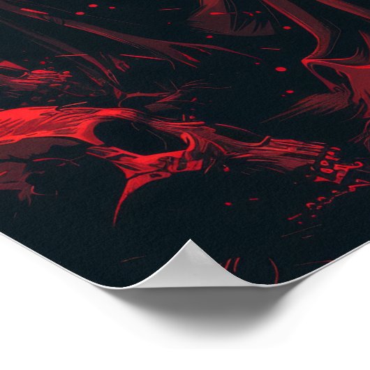 Grim Reaper zittend op troon Poster (Hoek)