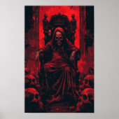 Grim Reaper zittend op troon Poster (Voorkant)