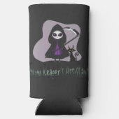 Grim Reaper's Assistent leuke grimmige maaier Seltzer Blikjeskoeler (Achterkant)