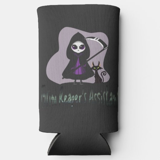 Grim Reaper's Assistent leuke grimmige maaier Seltzer Blikjeskoeler (Voorkant)