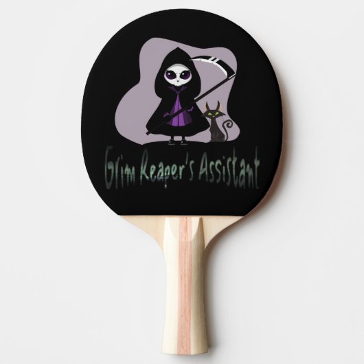 Grim Reaper's Assistent leuke grimmige maaier Tafeltennisbatje (Voorkant)