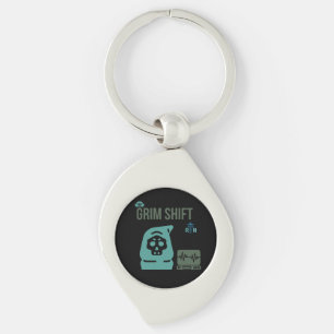 Grim Shift-verpleegster- Duistere humor cadeau v Sleutelhanger