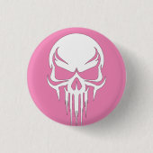 Grim Specter Dripping Skull Graphic Ronde Button 3,2 Cm (Voorkant)