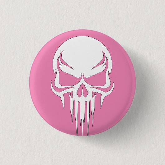 Grim Specter Dripping Skull Graphic Ronde Button 3,2 Cm (Voorkant)