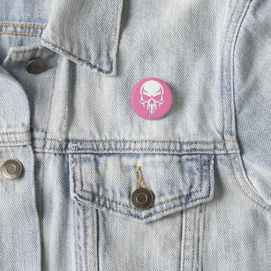 Grim Specter Dripping Skull Graphic Ronde Button 3,2 Cm (In situ)