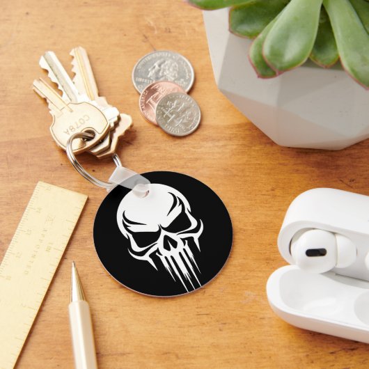Grim Specter Dripping Skull Graphic Sleutelhanger (Bureau)