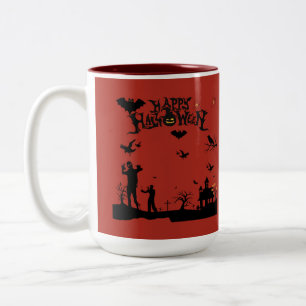 Grim Spirits Rising baksteen rood Tweekleurige Koffiemok