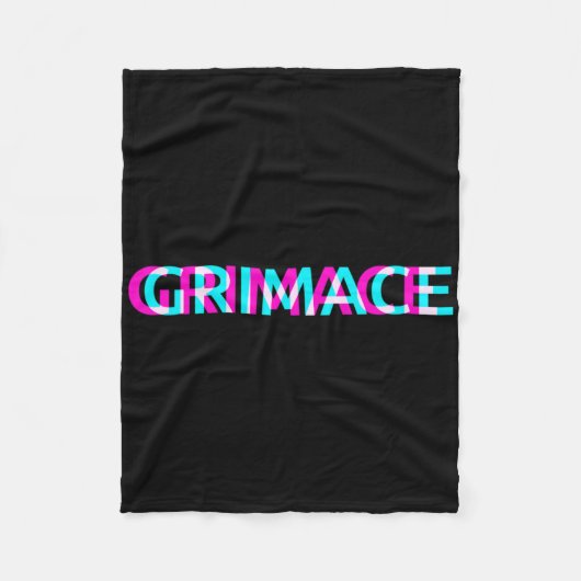Grimace Edgy Esthetische Grunge Emo Pastel Gothic  Fleece Deken (Voorkant)