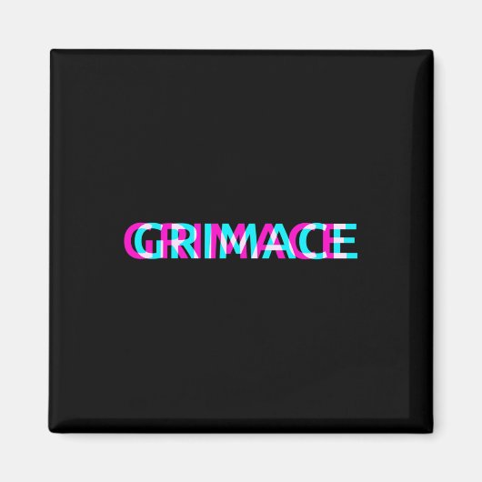 Grimace Edgy Esthetische Grunge Emo Pastel Gothic Magneet (Voorkant)