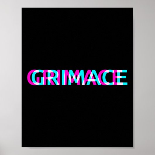 Grimace Edgy Esthetische Grunge Emo Pastel Gothic Poster (Voorkant)