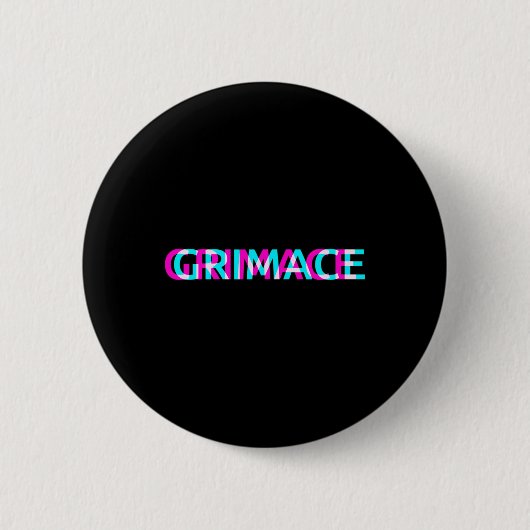 Grimace Edgy Esthetische Grunge Emo Pastel Gothic Ronde Button 5,7 Cm (Voorkant)