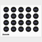 Grimace Edgy Esthetische Grunge Emo Pastel Gothic  Ronde Sticker (Vel)