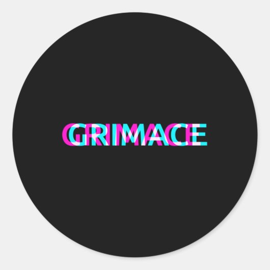 Grimace Edgy Esthetische Grunge Emo Pastel Gothic  Ronde Sticker (Voorkant)