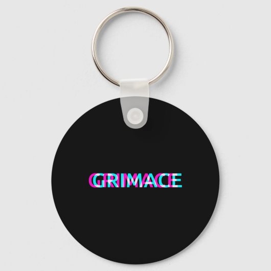 Grimace Edgy Esthetische Grunge Emo Pastel Gothic Sleutelhanger (Voorkant)