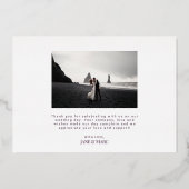 Grimace Wedding Echte Folie 2 foto's Bedankt Kaart (Achterkant)