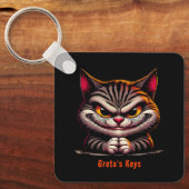 Grimacing Cat Sleutelhanger (Voorkant)