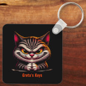 Grimacing Cat Sleutelhanger (Achterkant)