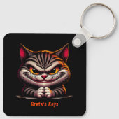 Grimacing Cat Sleutelhanger (Achterkant)