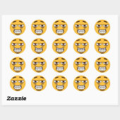 Grimacing Emoji Ronde Sticker (Vel)