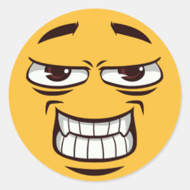 Grimacing Emoji Ronde Sticker