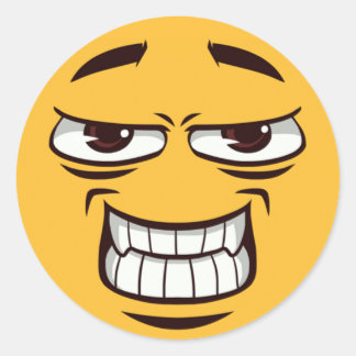 Grimacing Emoji Ronde Sticker