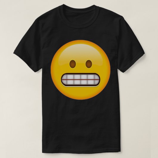 Grimacing Face Emoji T-shirt (Design voorkant)