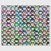 Grimaes op cadeaupapier (Vlak)