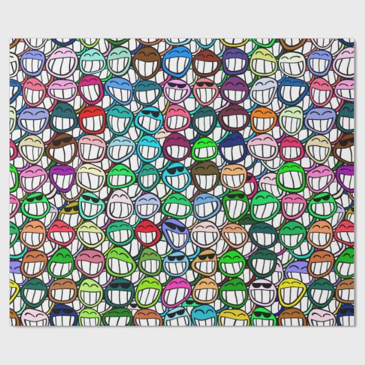 Grimaes op cadeaupapier (Vlak)