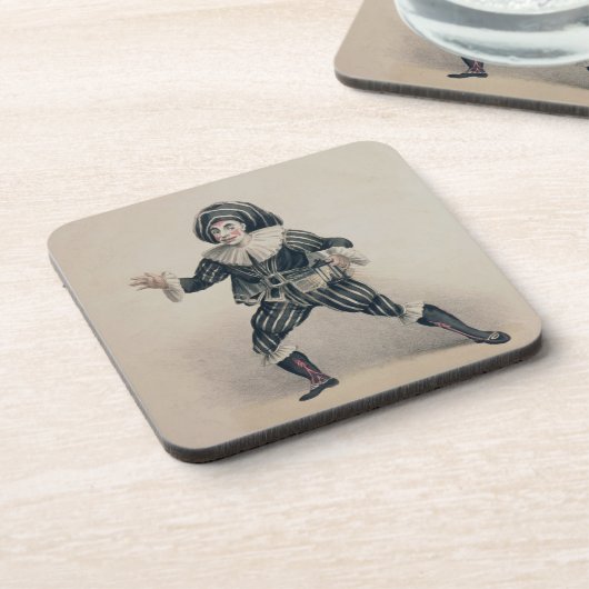 Grimaldi als Scaramouche uit de Commedia dell'Ar Drankjes Onderzetter (Linkerzijde)