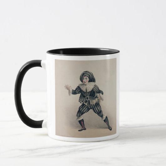 Grimaldi als Scaramouche uit de Commedia dell'Ar Mok (Links)
