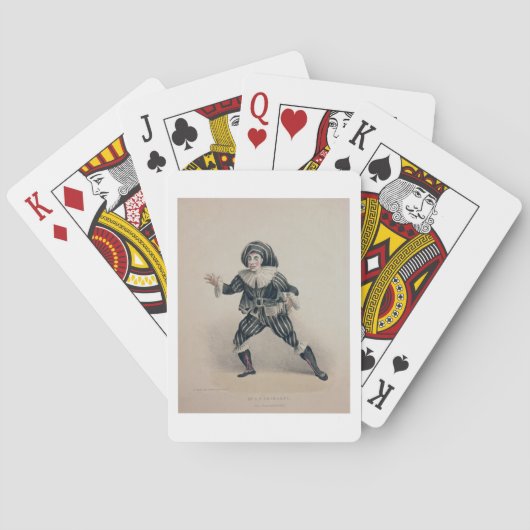 Grimaldi als Scaramouche uit de Commedia dell'Ar Pokerkaarten (Achterkant)