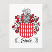 Grimaldi Family Crest Briefkaart (Voorkant)